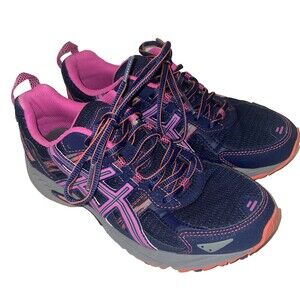 Asics Gel Venture 5 Women's Size 8 Running Shoes Blue Pink Coral Sneakers